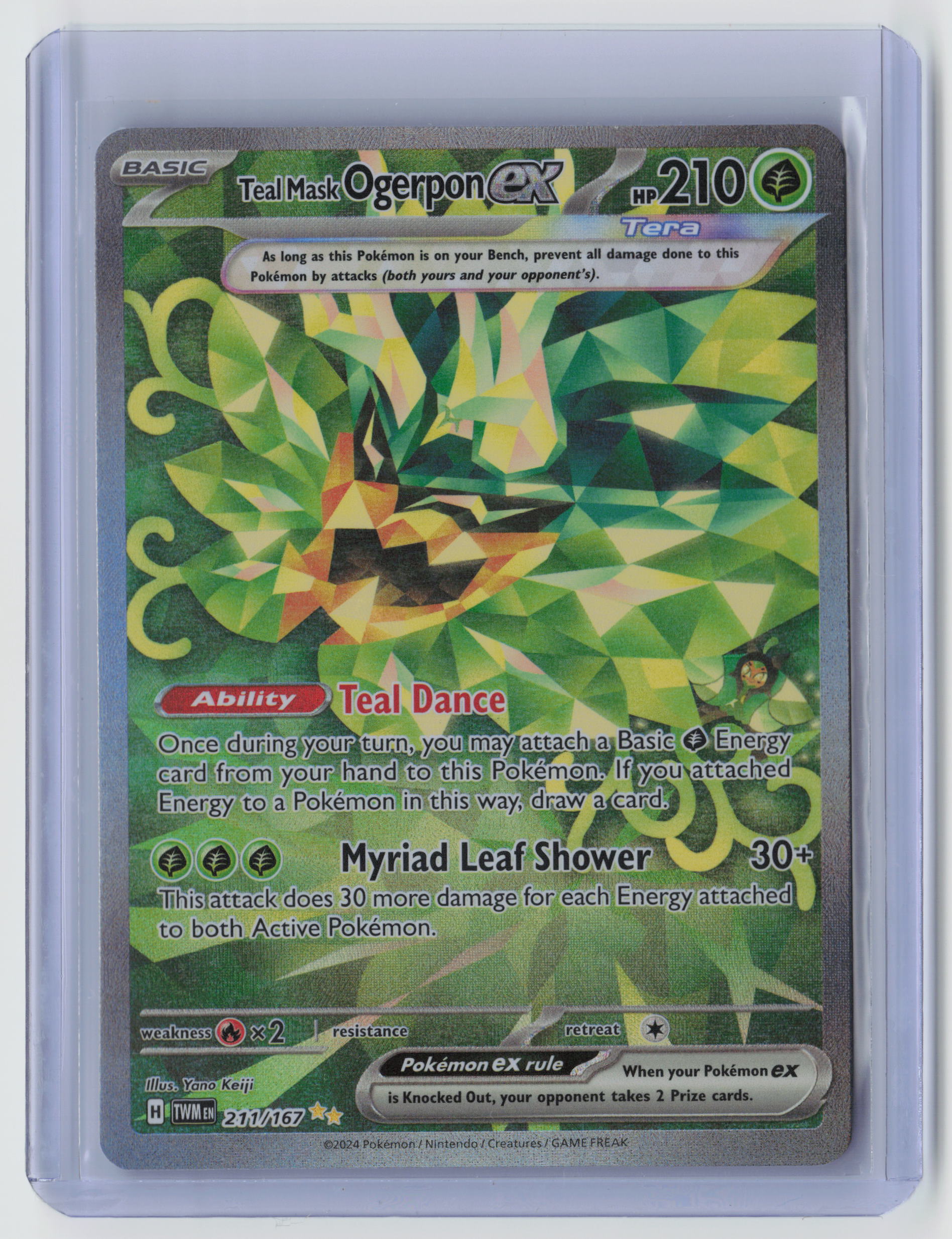 Teal Mask Ogerpon ex - Special Illustration Rare SV06: Twilight Masquerade 211/167 NM
