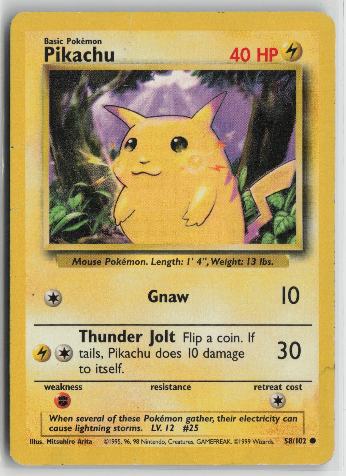 Pikachu Common BS 058/102 HP