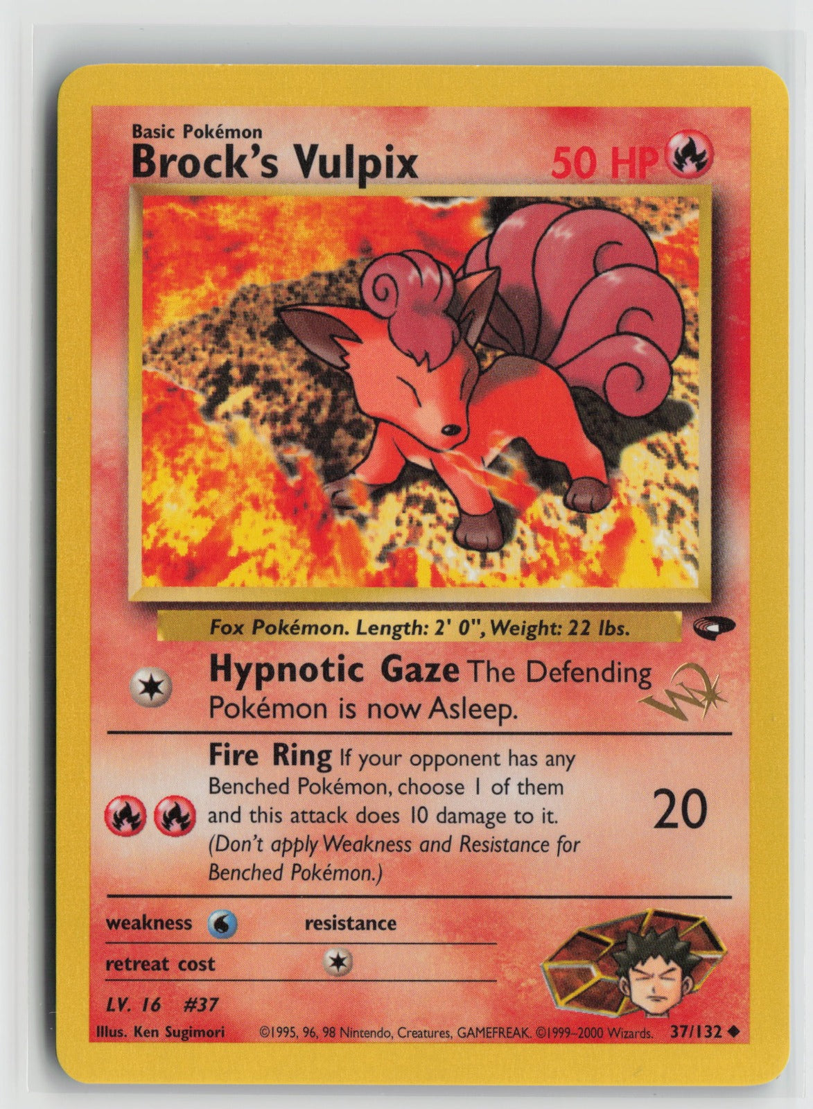 Brock's Vulpix [W Stamped] Promo PR 037/132 NM