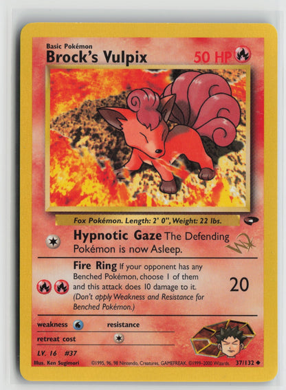 Brock's Vulpix [W Stamped] Promo PR 037/132 NM