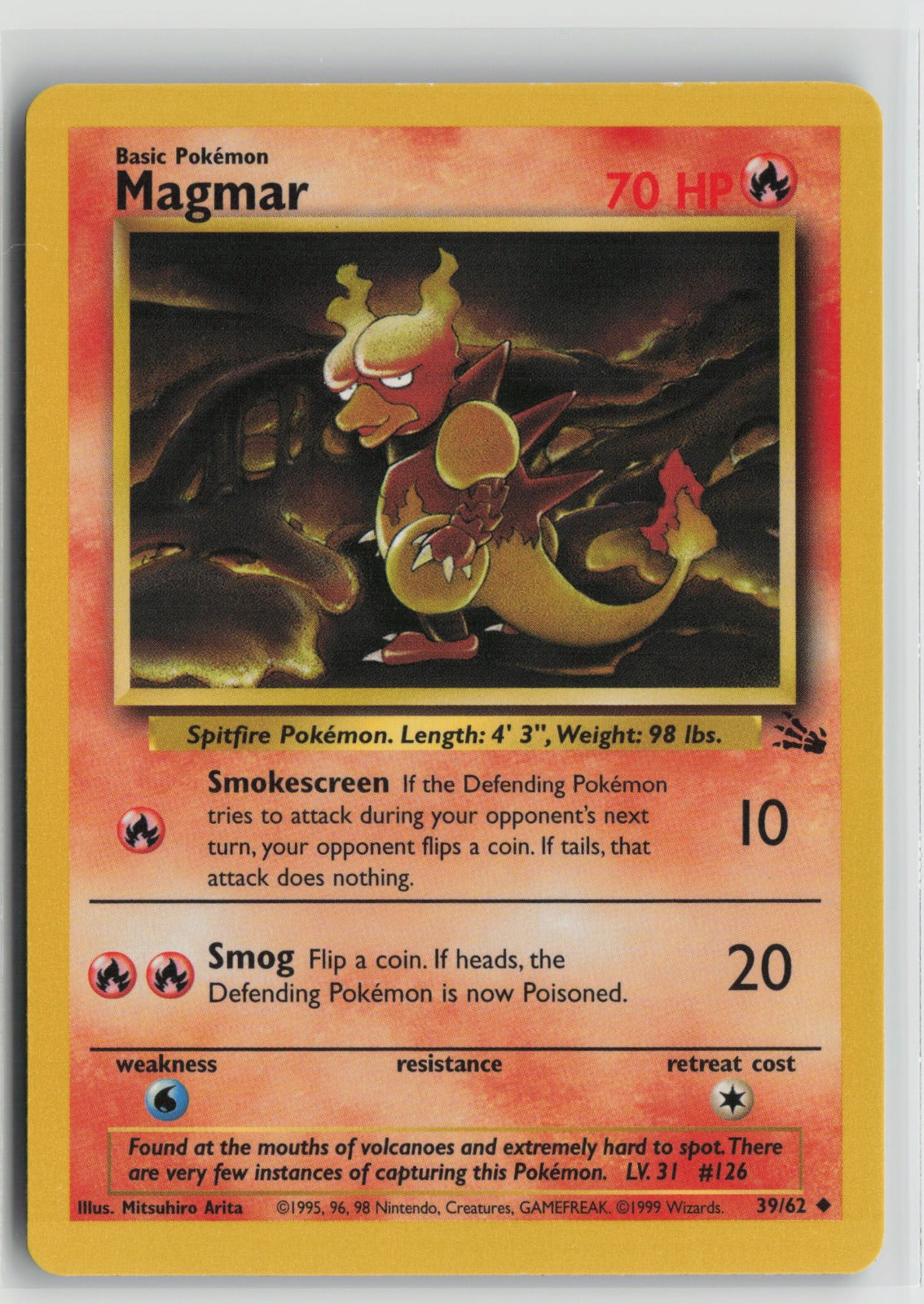 Magmar Uncommon Unlimited FO 39/62 NM