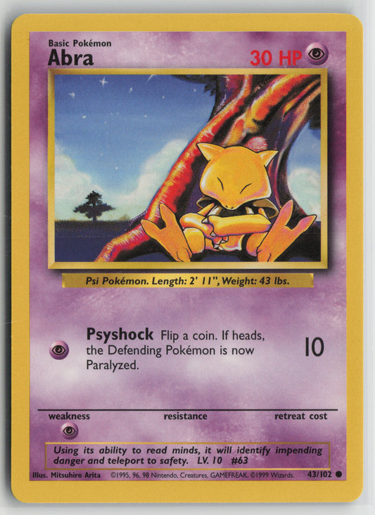 Abra Common Base Set 043/102 NM