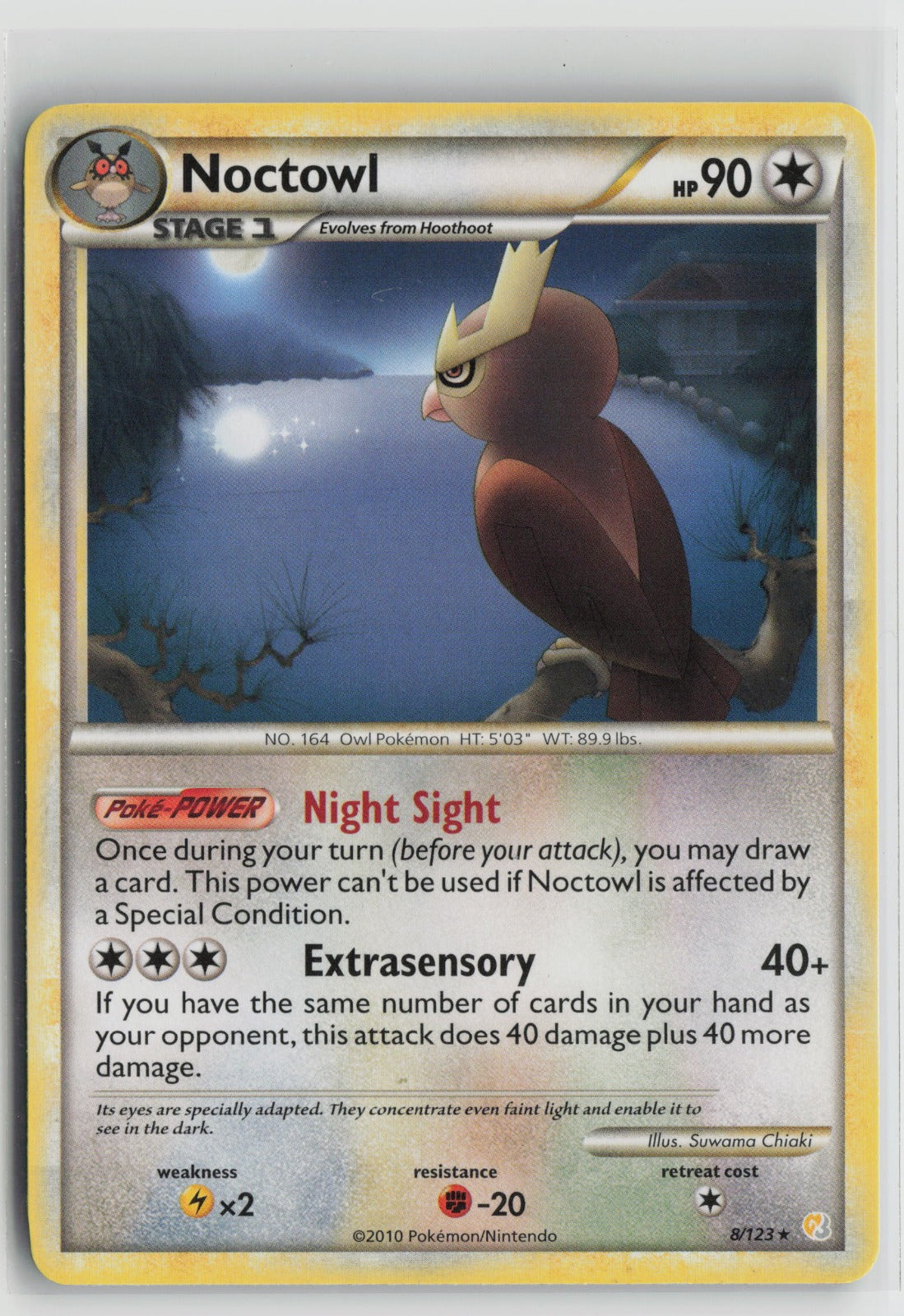 Noctowl (HeartGold & SoulSilver) Rare PR 008/123 LP