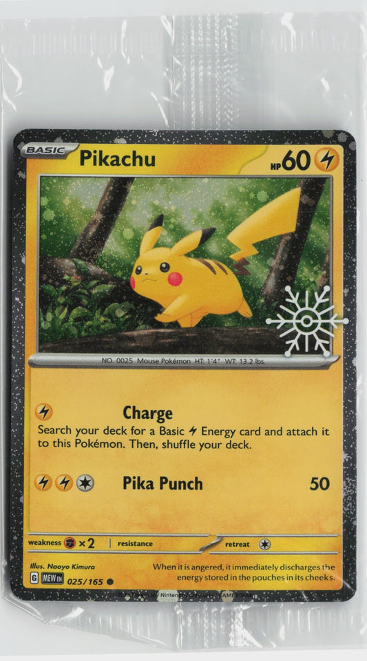 Pikachu - (Holiday Calendar) Common Holo MCAP 025/165 NM - SEALED