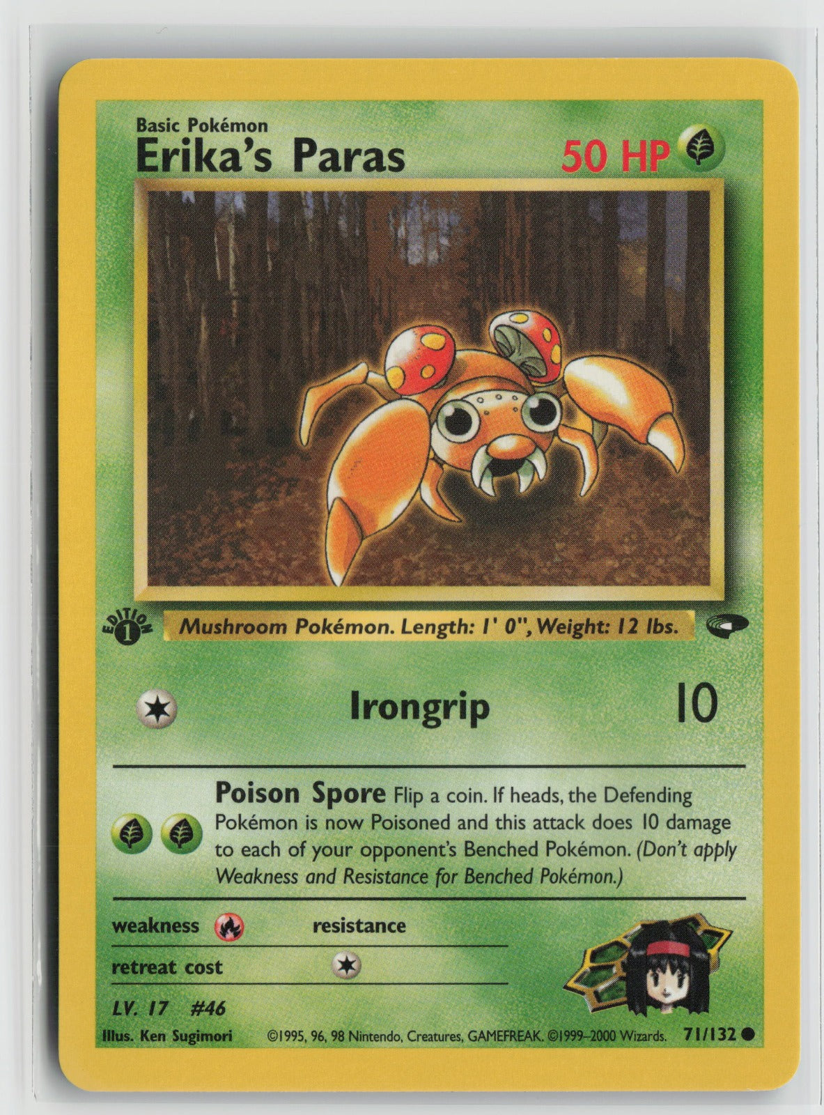 Erika's Paras Common 1st Edition G2 071/132 NM