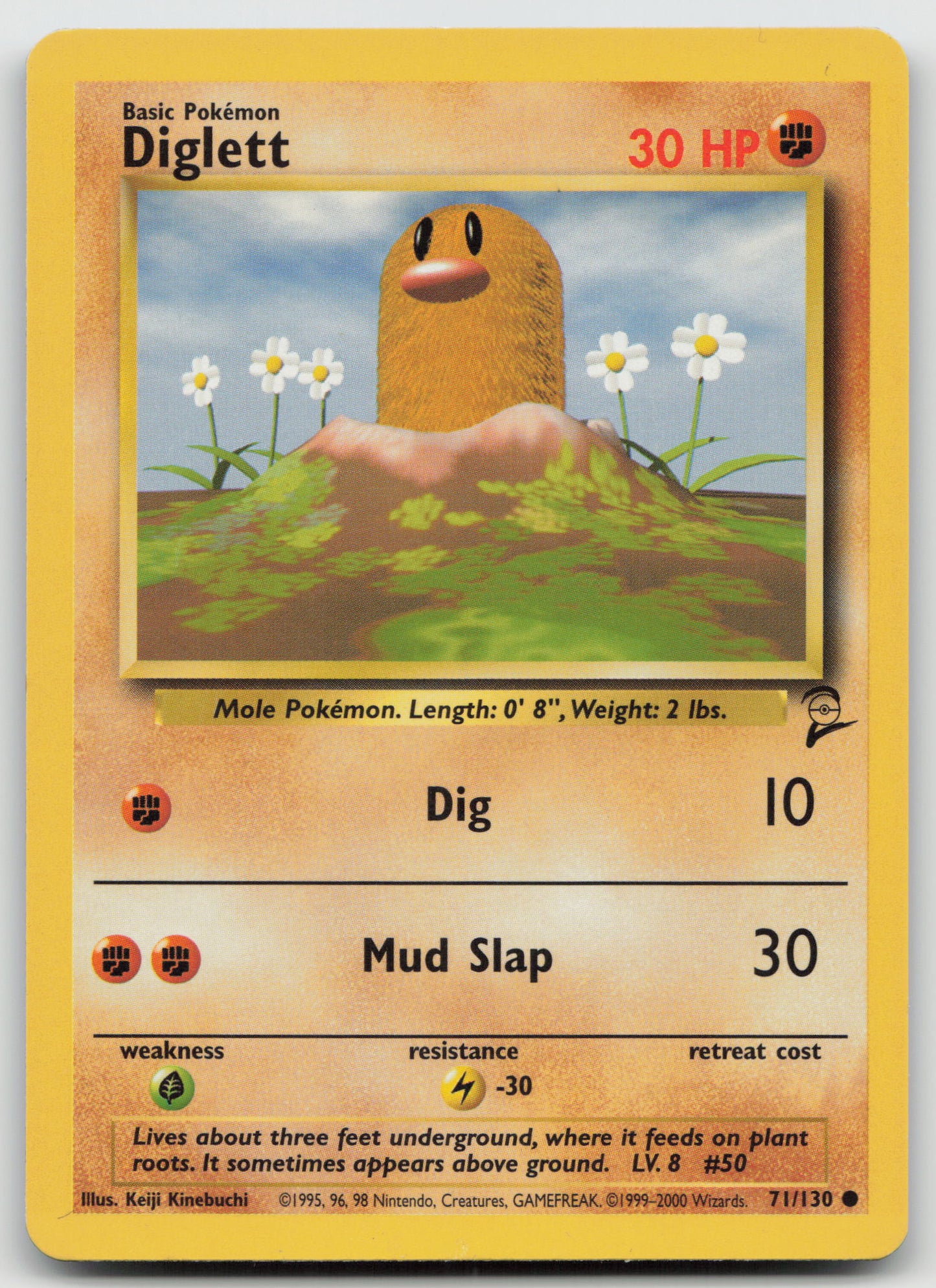 Diglett Common Base Set 2 071/130 LP