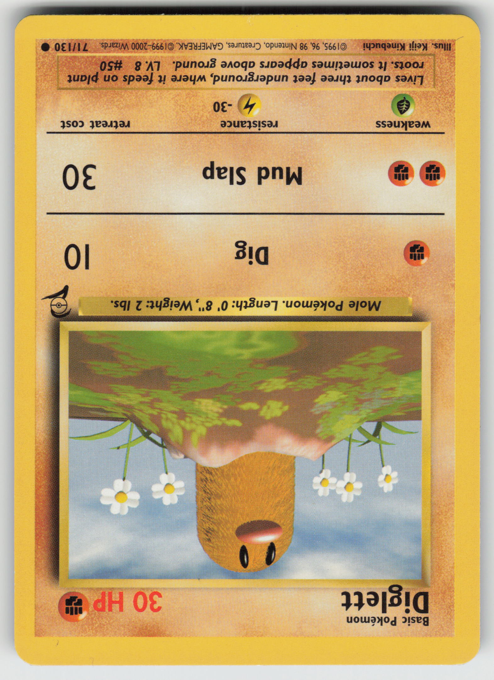 Diglett Common Base Set 2 071/130 LP