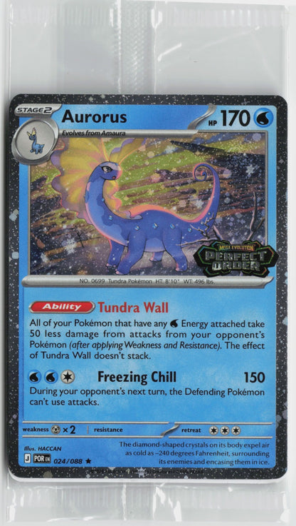 Aurorus (Perfect Order Stamped) Rare Holo MCAP 024/088 NM