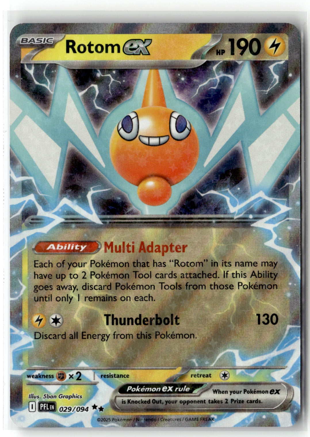 Rotom ex - Double Rare ME02: Phantasmal Flames 029/094 NM