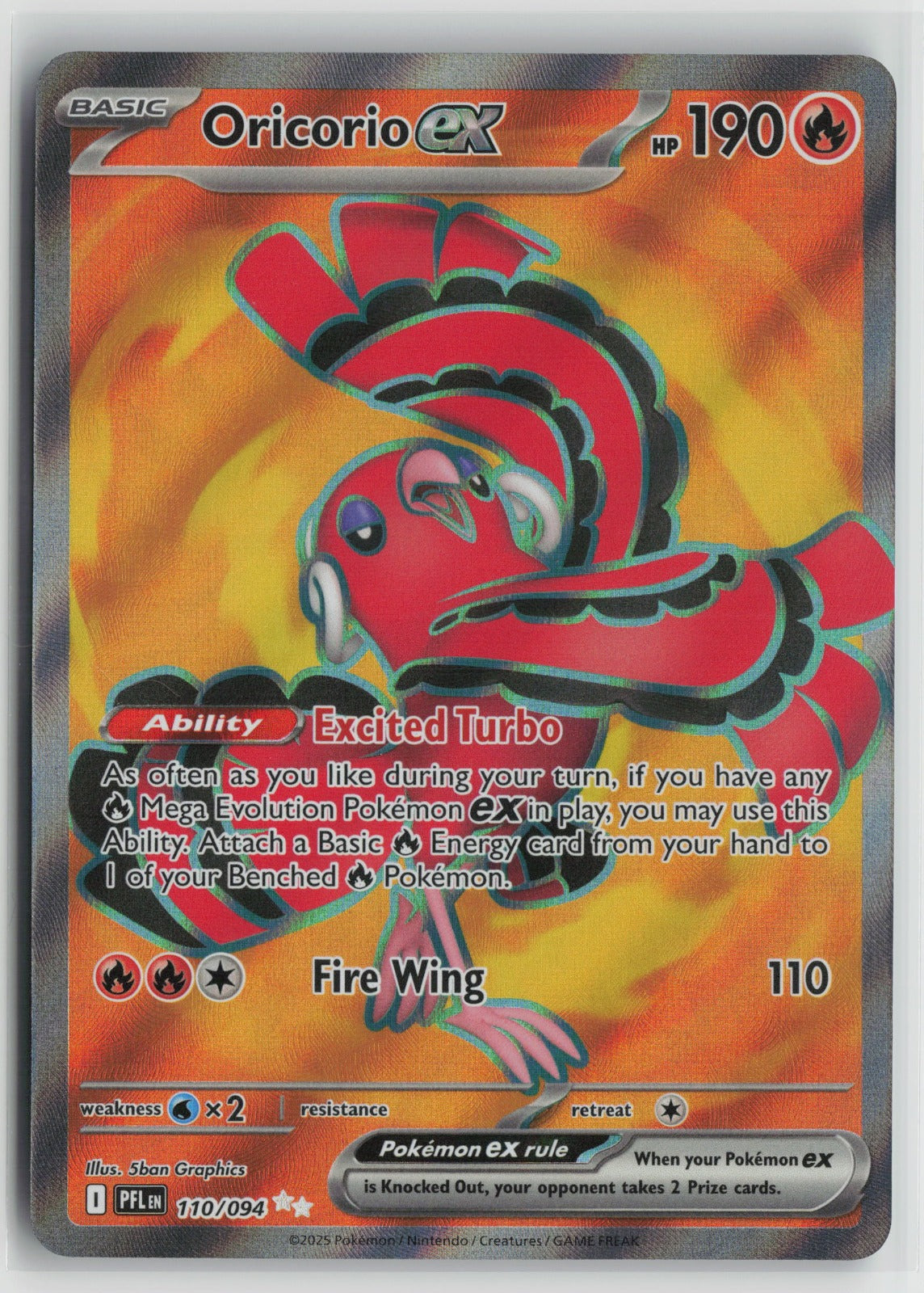 Oricorio ex - Ultra Rare Holo PFL 110/094 NM