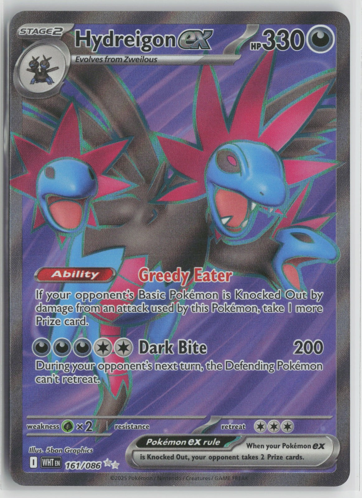 Hydreigon ex Ultra Rare Holo WHT 161/086 NM