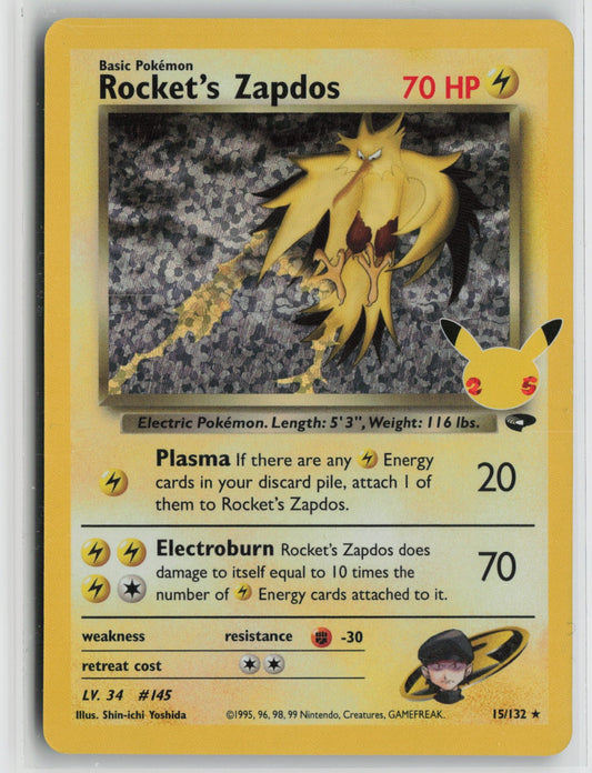 Rocket's Zapdos Classic Collection Holo CCC 15/132 NM