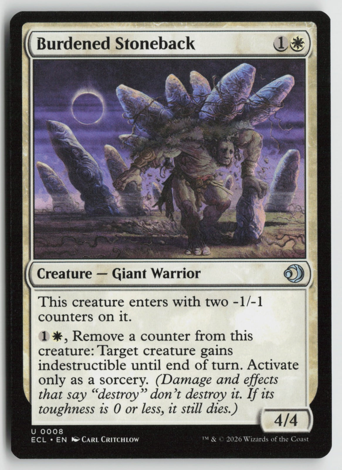 Burdened Stoneback U ECL 8 NM