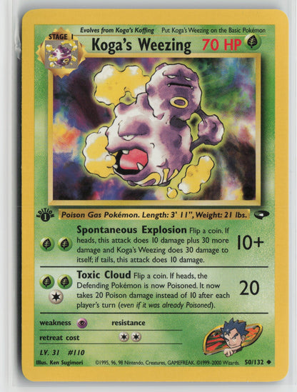 Koga's Weezing Uncommon 1st Edition G2 050/132 NM