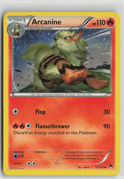 Arcanine Uncommon BKP 11/122 MP