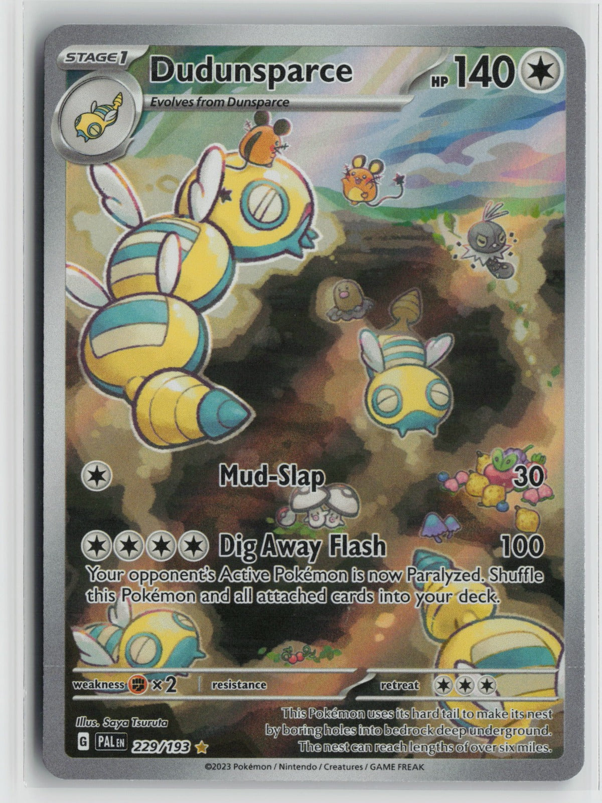 Dudunsparce Illustration Rare Holo PAL 229/193 NM
