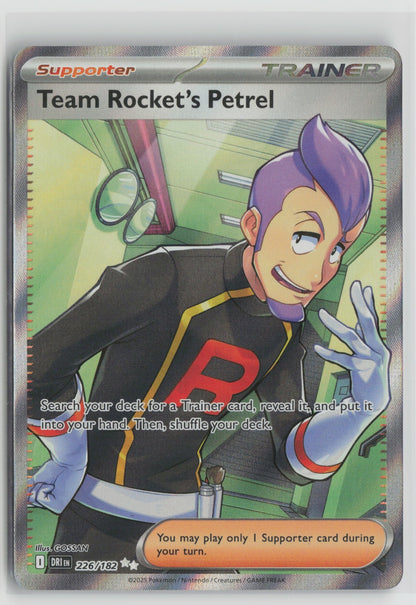 Team Rocket's Petrel Ultra Rare Holo DRI 226/182 NM