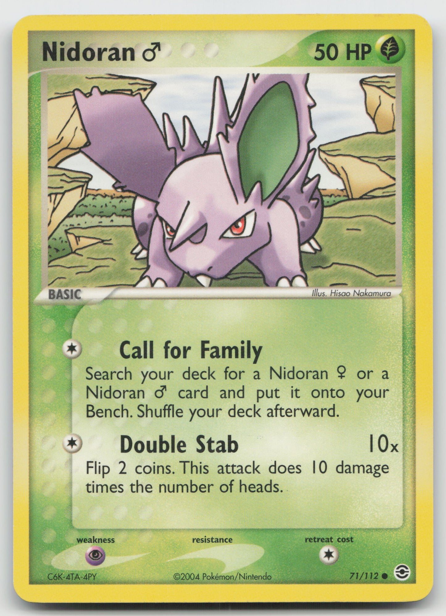 Nidoran M Common FireRed & LeafGreen 71/112 LP