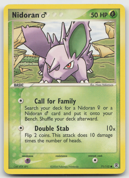 Nidoran M Common FireRed & LeafGreen 71/112 LP