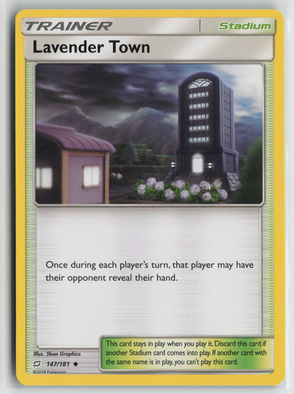 Lavender Town Uncommon SM - Team Up 147/181 NM