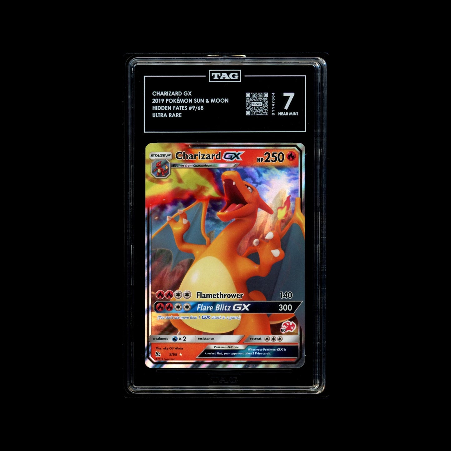 Charizard GX	Hidden Fates	9/68 - TAG 7 NEAR MINT