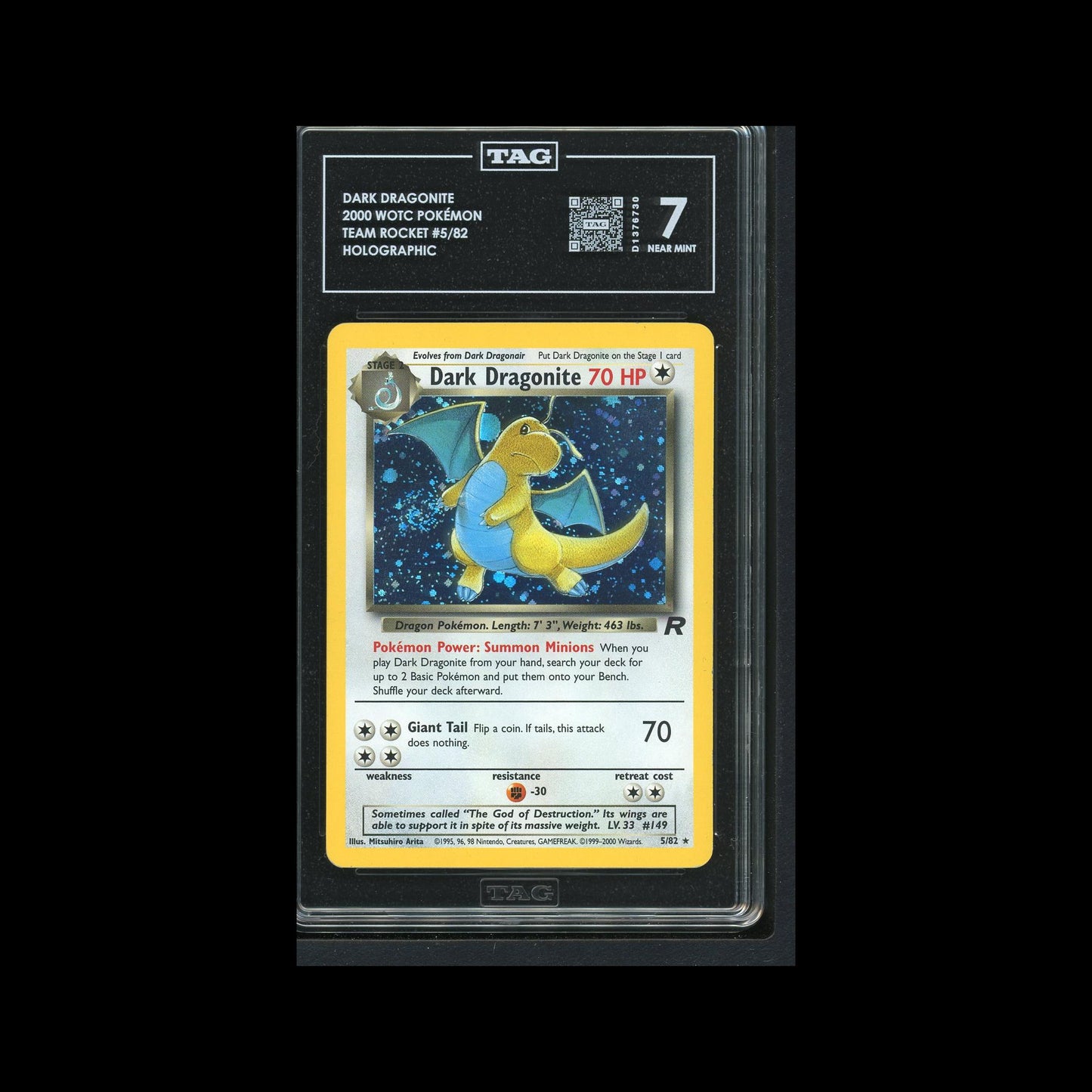 Dark Dragonite - Team Rocket 5/82 TAG 7