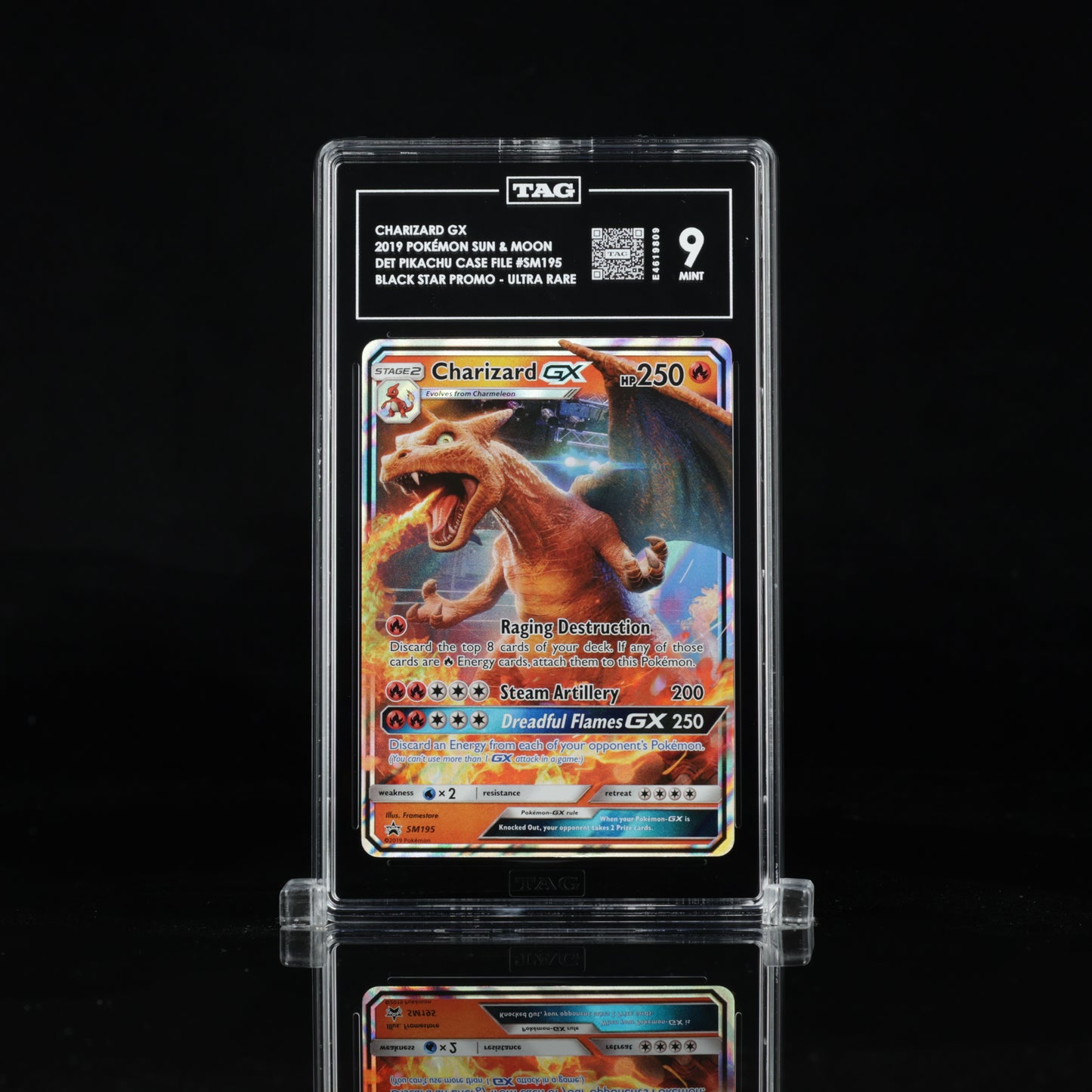 Charizard GX- SM: Detective Pikachu Black Star Promo #SM195 - TAG 9 - B