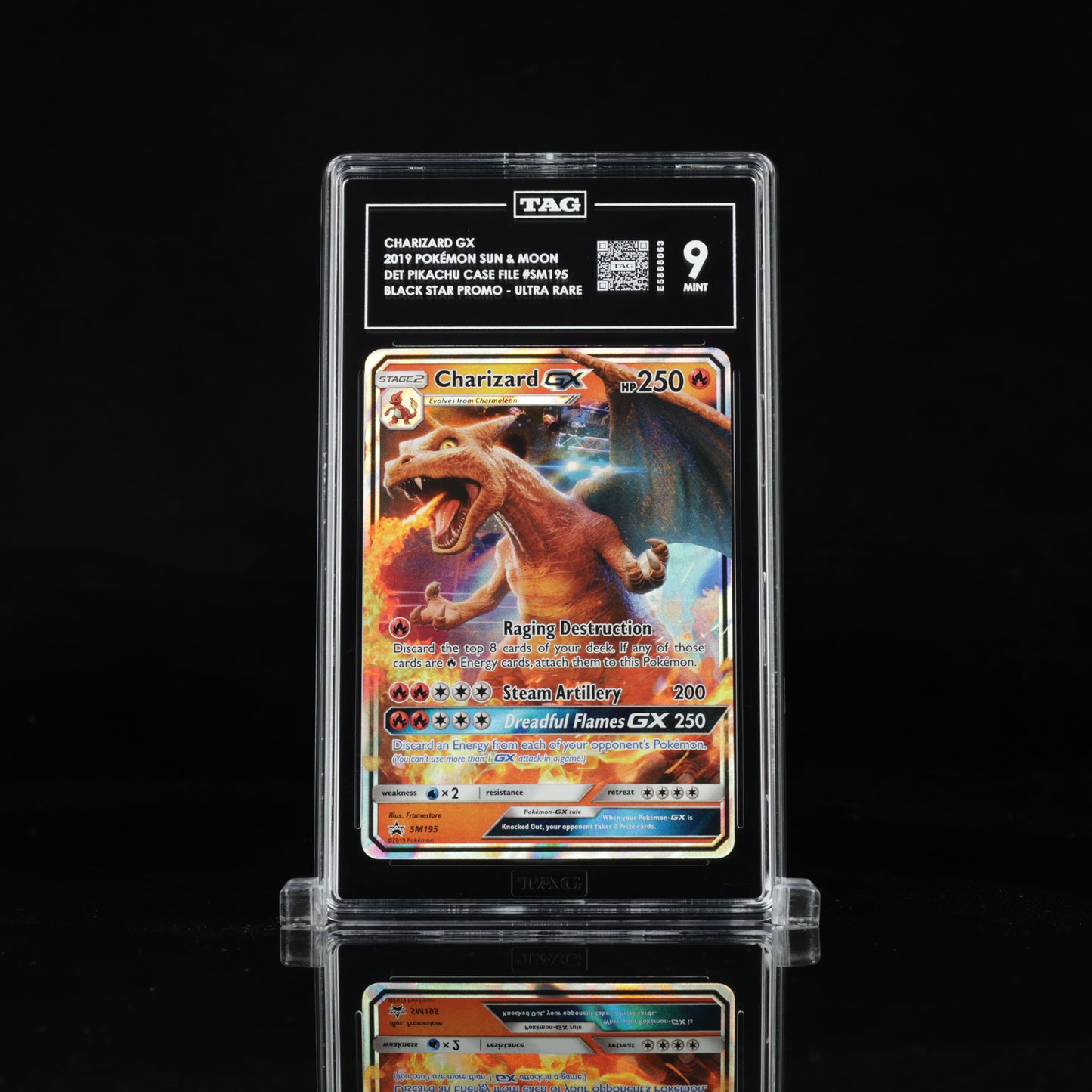 Charizard GX - SM: Detective Pikachu Black Star Promo #SM195 - TAG 9 - C