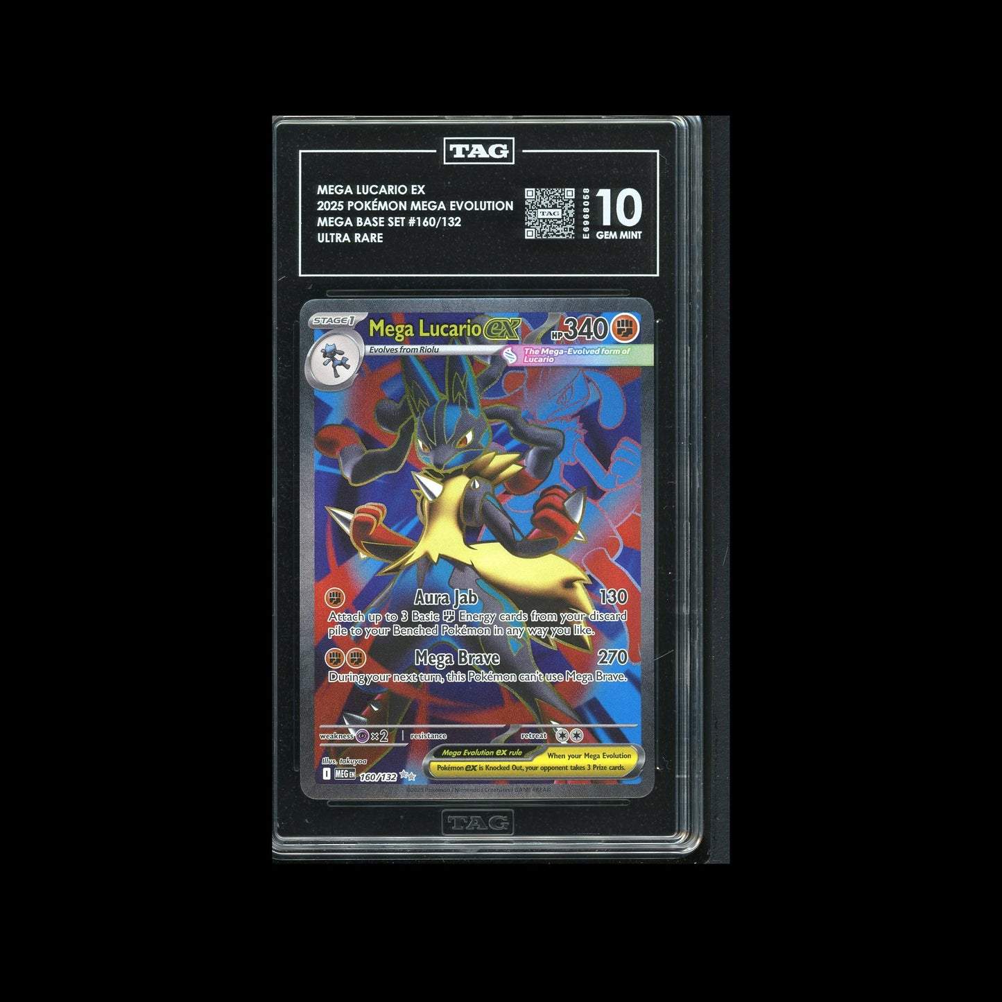 Mega Lucario EX - Mega Evolutions 160/132 TAG 10