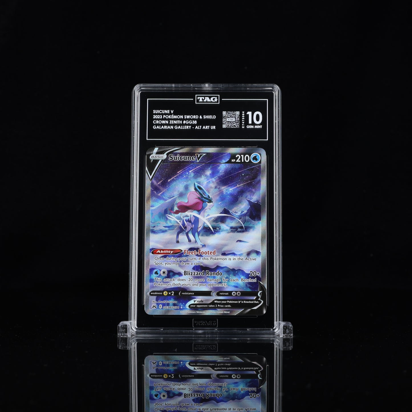Suicune V - Crown Zenith Galarian Gallery #GG38 - TAG 10
