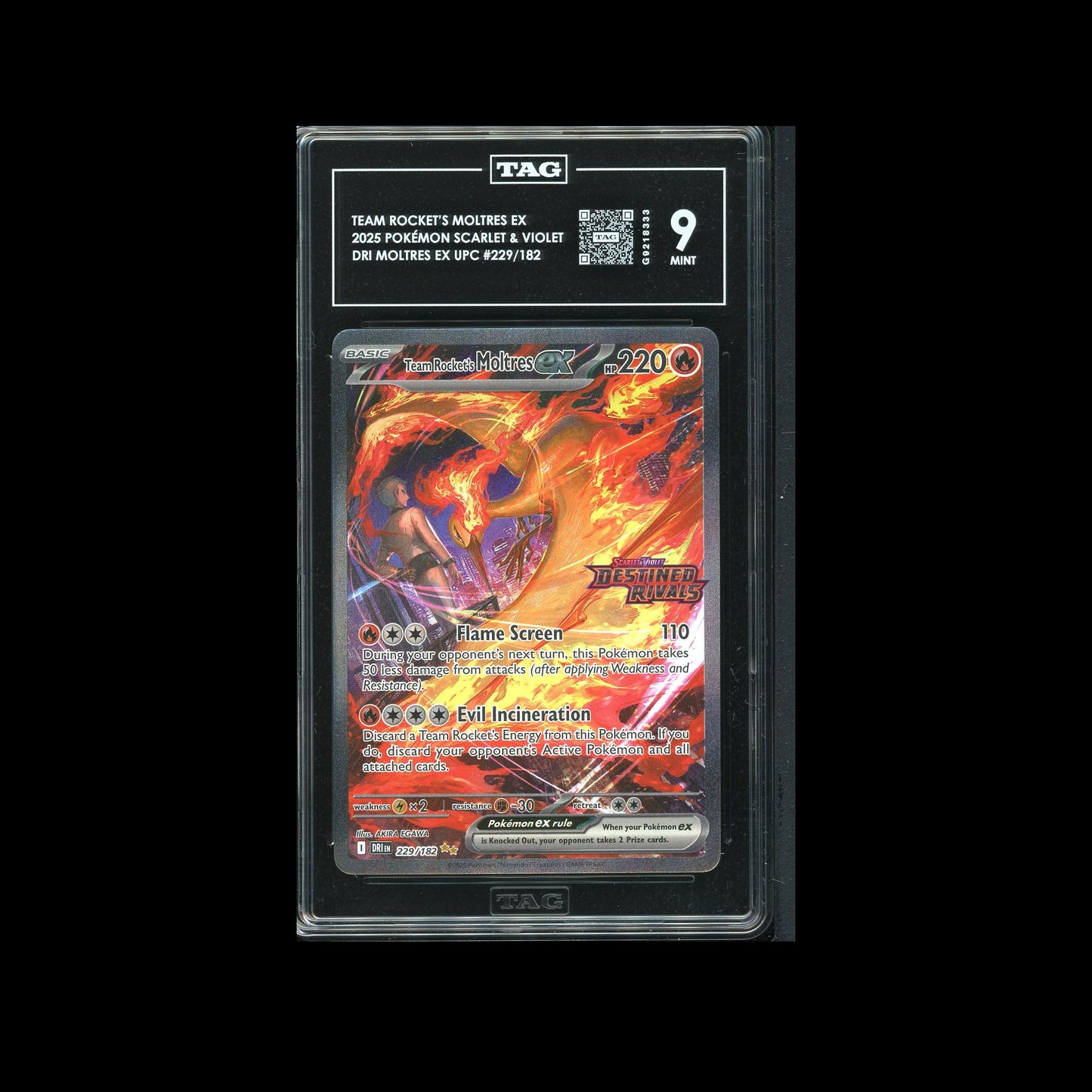 Team Rocket's Moltres Ex - DRI Moltres UPC 229/182 TAG 9