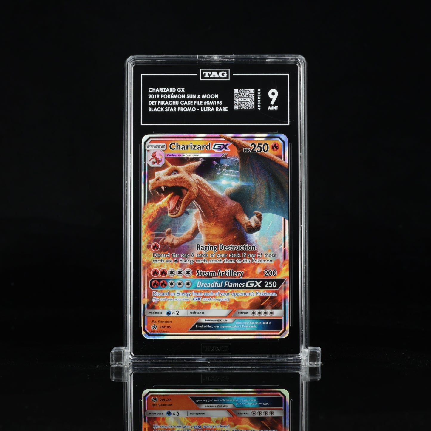 Charizard GX - SM: Detective Pikachu Black Star Promo #SM195 - TAG 9 - D