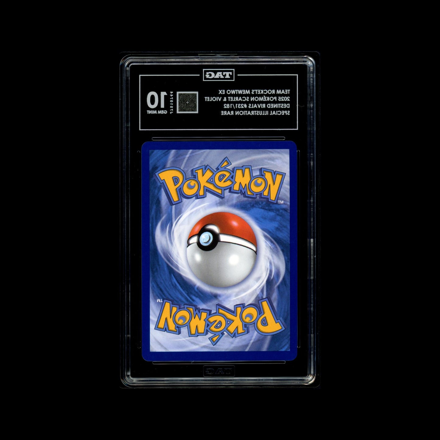 Team Rocket's Mewtwo ex - Destined Rivals 231/182 TAG 10 GEM MINT - B