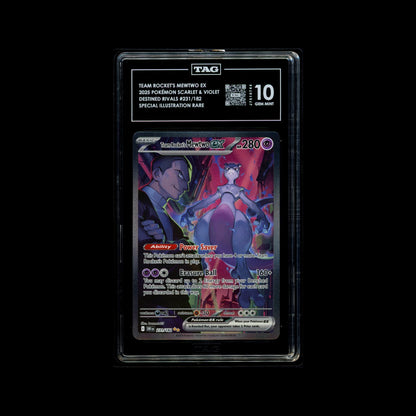Team Rocket's Mewtwo ex - Destined Rivals 231/182 TAG 10 GEM MINT - B