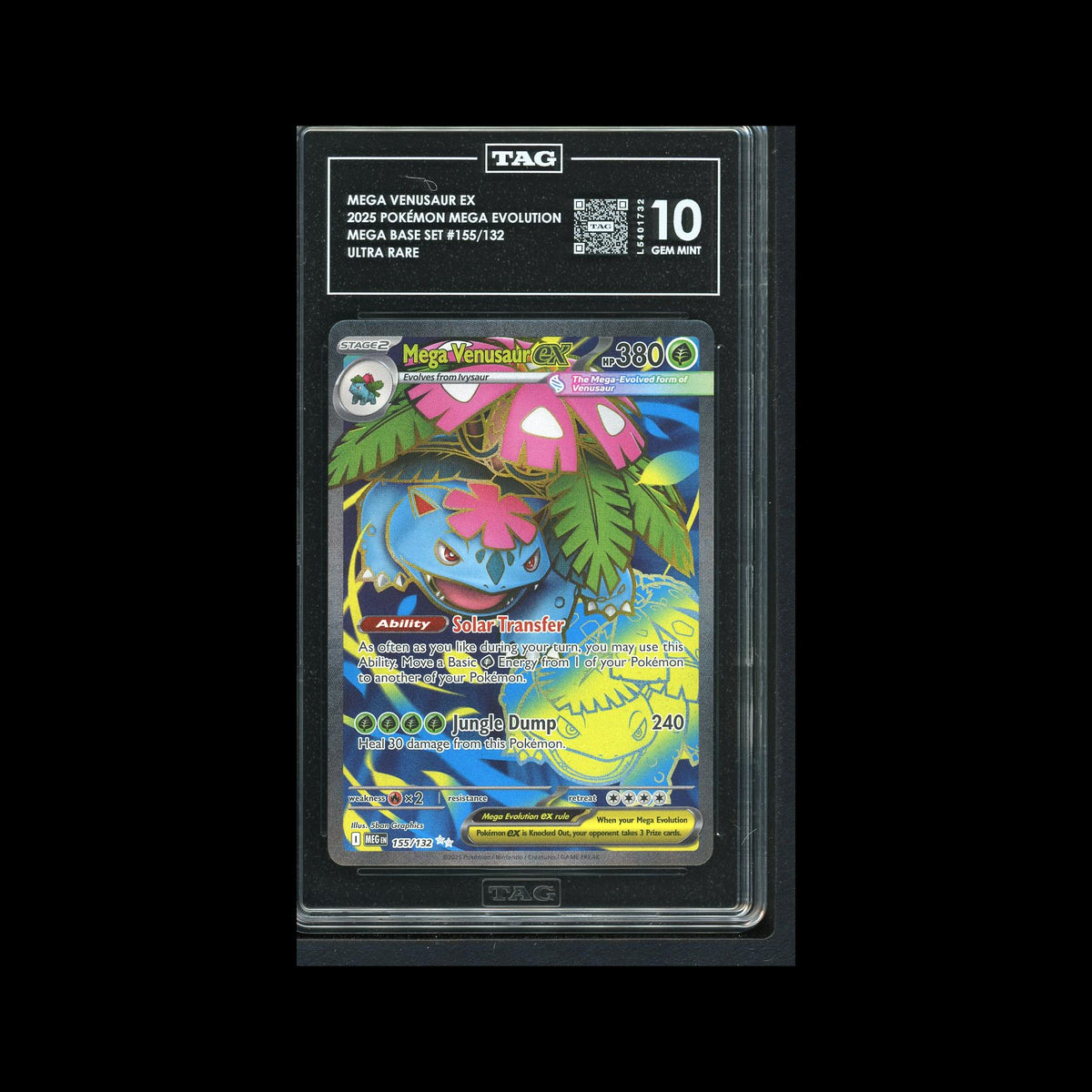Mega Venusar EX - Mega Evolutions 155/132 TAG 10