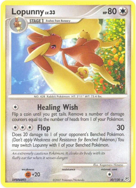 Lopunny - Diamond and Pearl #30/130 (REVERSE HALO)