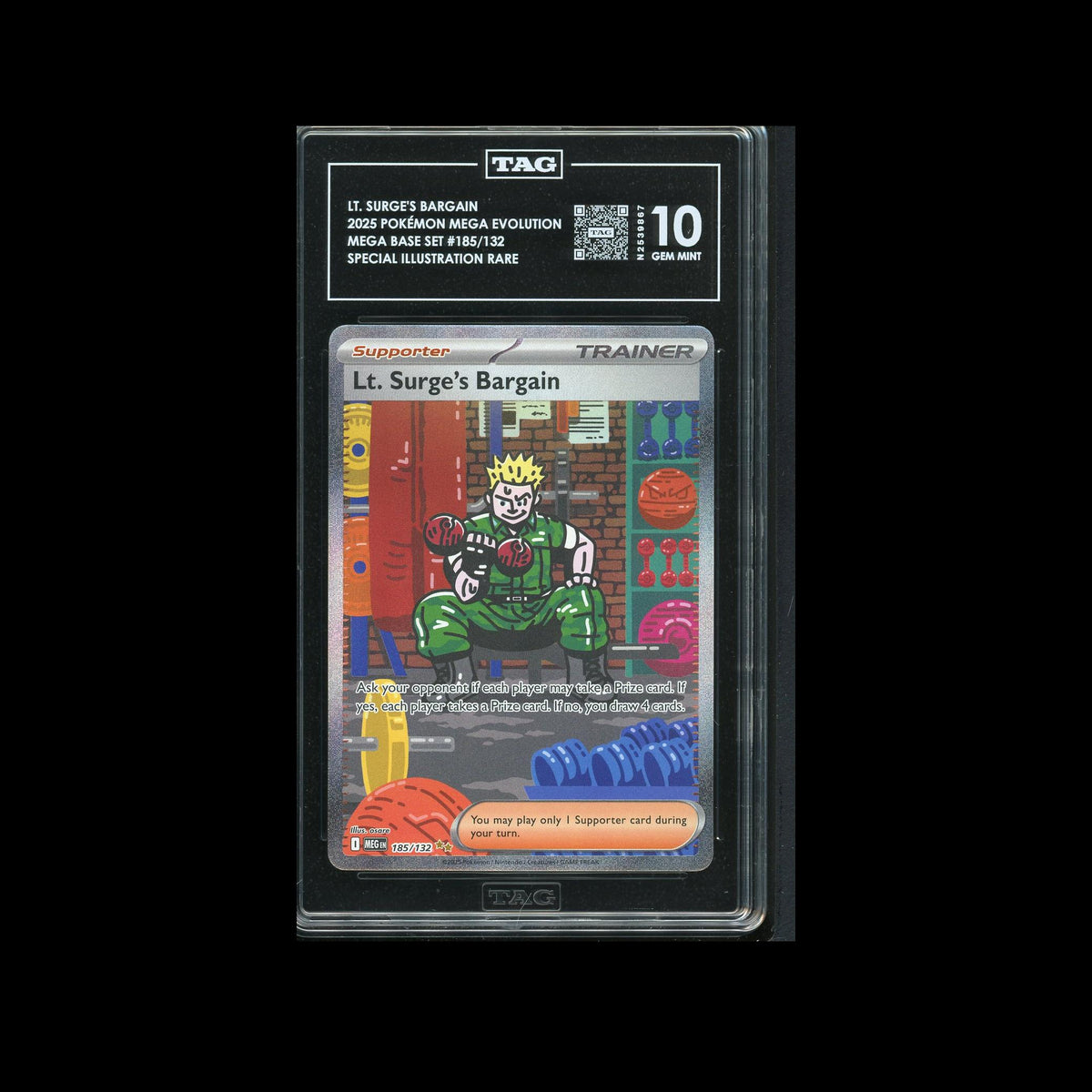 Lt. Surge's Bargain - Mega Evolutions 185/132 TAG 10