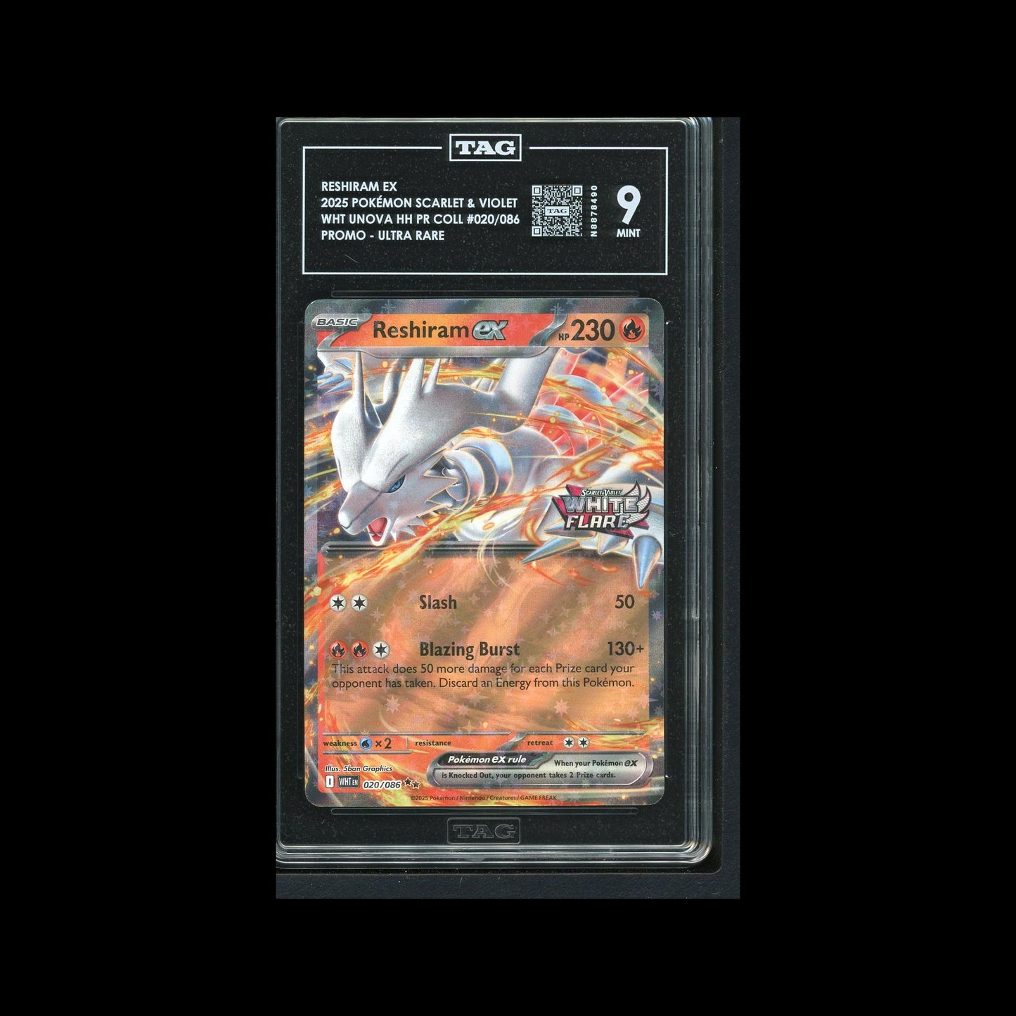 Reshiram Ex - Unova Promo 020/086 TAG 9 - A