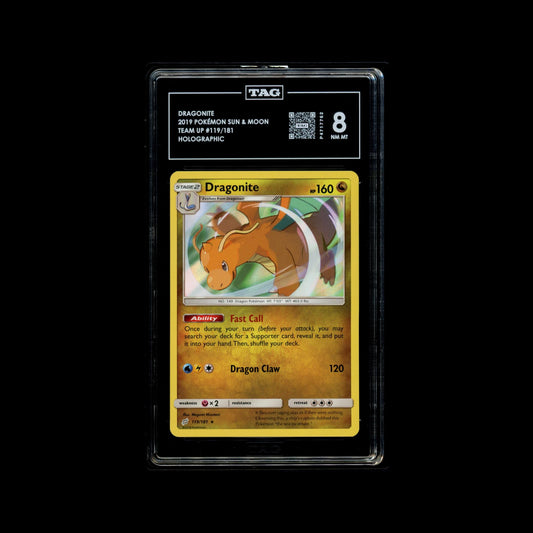 Dragonite - Team Up 119/181 TAG 8 NM MT