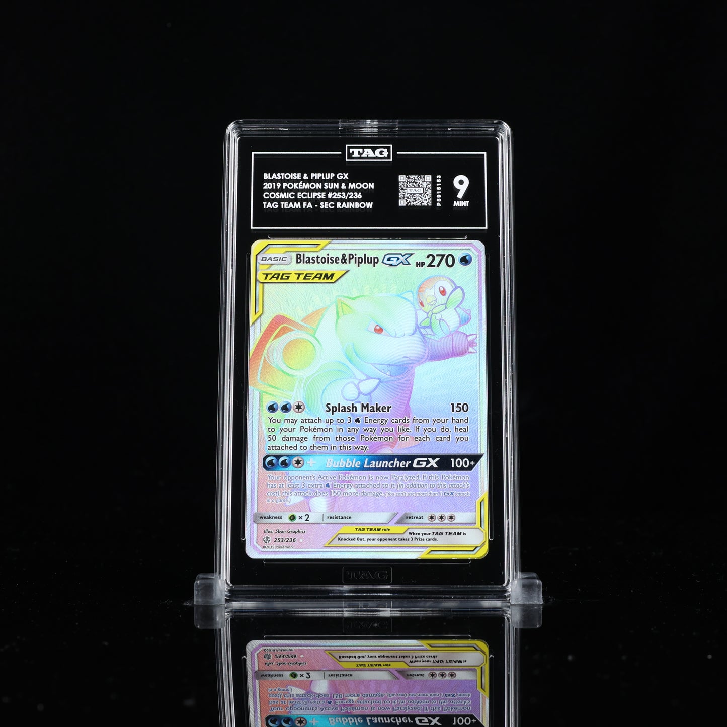Blastoise & Piplup GX - Cosmic Eclipse #253/236 TAG 9