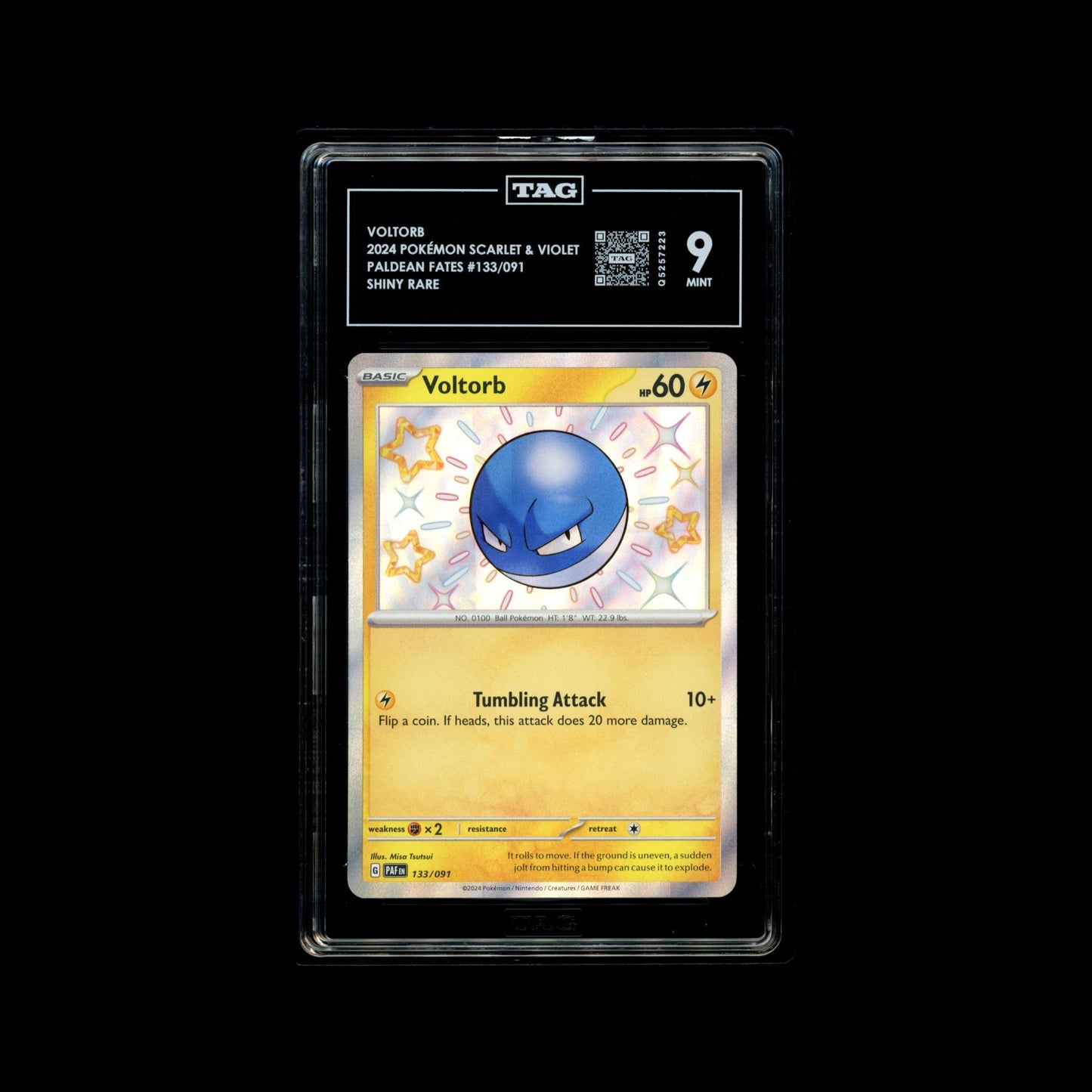 Voltorb - Paldean Fates 133/091	 TAG 9 MINT