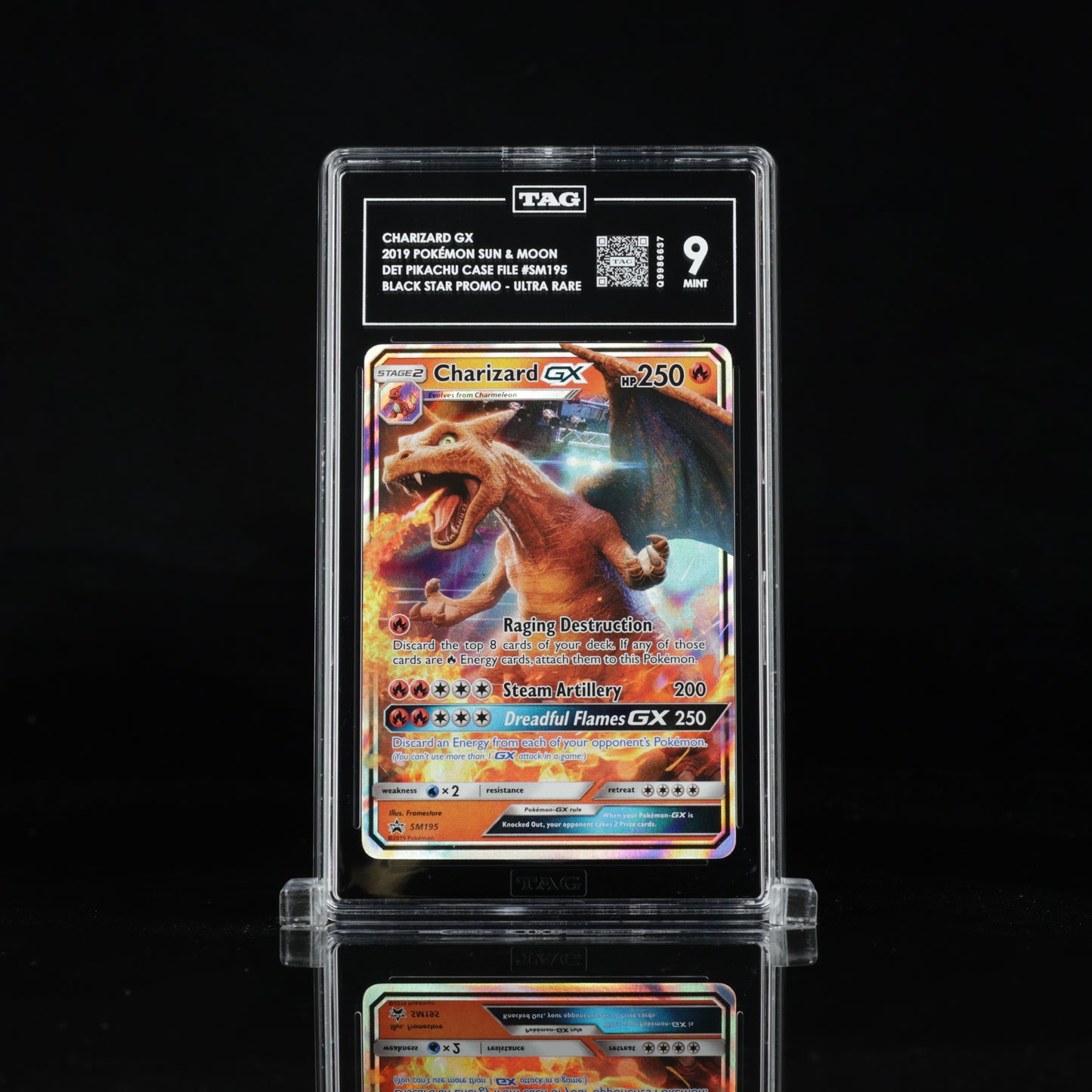 Charizard GX - SM: Detective Pikachu Black Star Promo #SM195 - TAG 9 - J