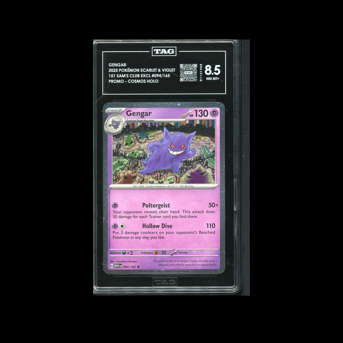 Gengar 151 Sam's Club Promo 94/165 TAG 8.5 - B