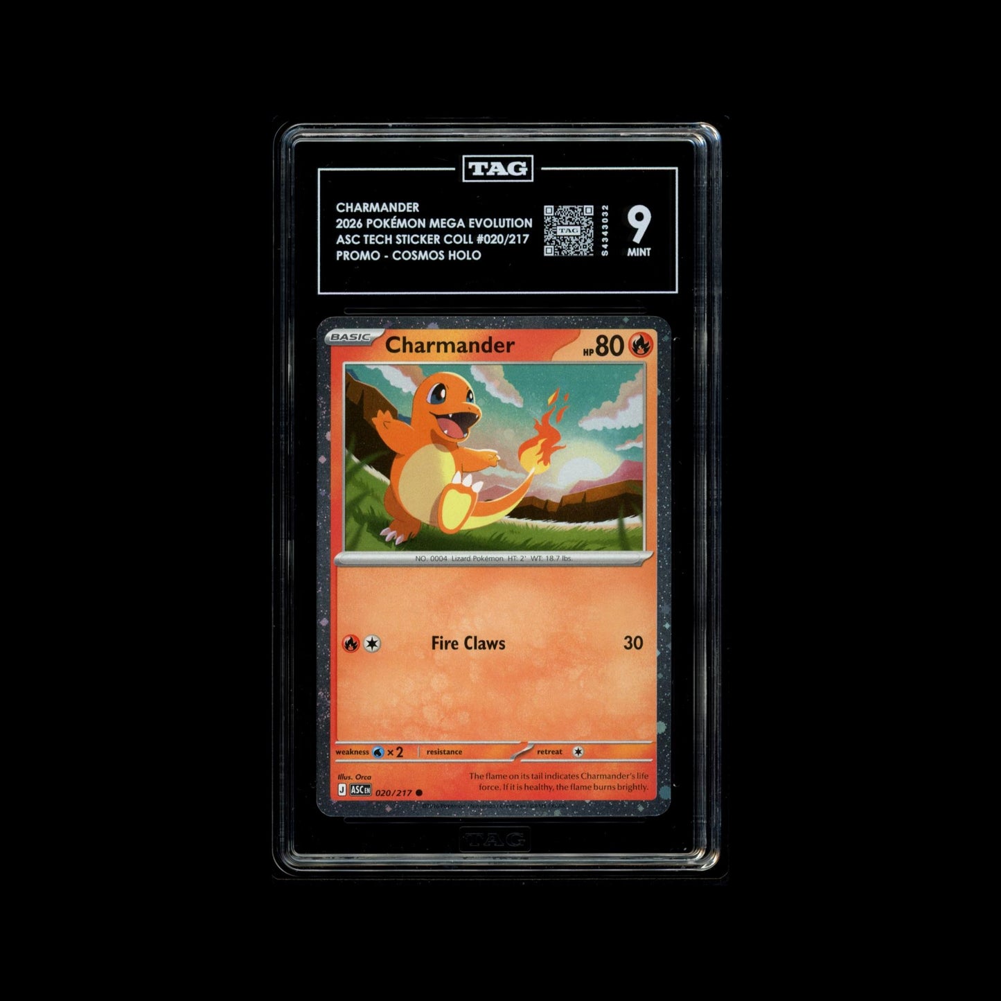 Charmander - Cosmos Holo #020/217 - TAG 9 - B