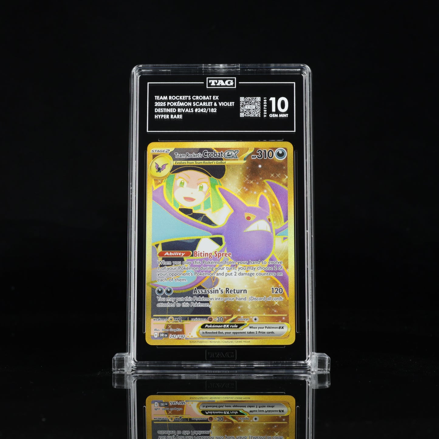 Team Rocket's Crobat EX - SV: Destined Rivals #242/182 - TAG 10