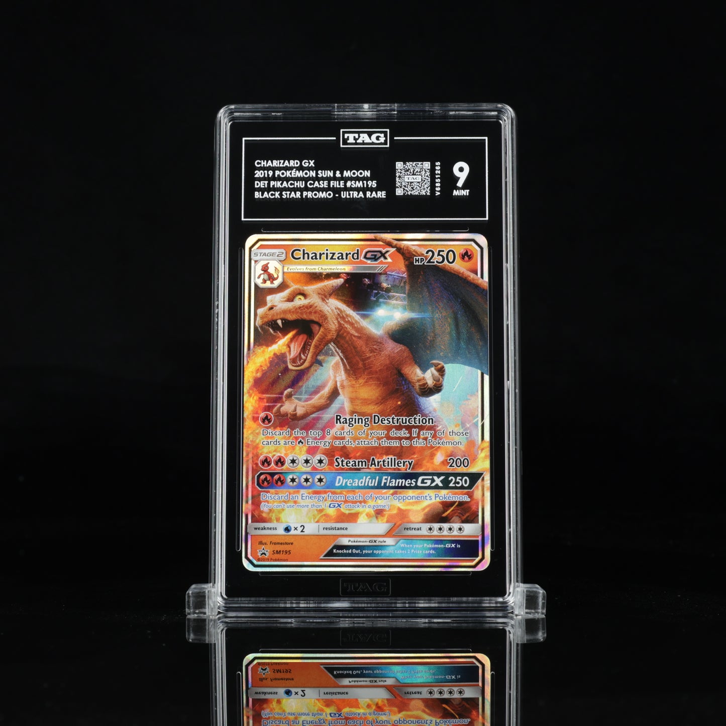Charizard GX - SM: Detective Pikachu Black Star Promo #SM195 - TAG 9 - K