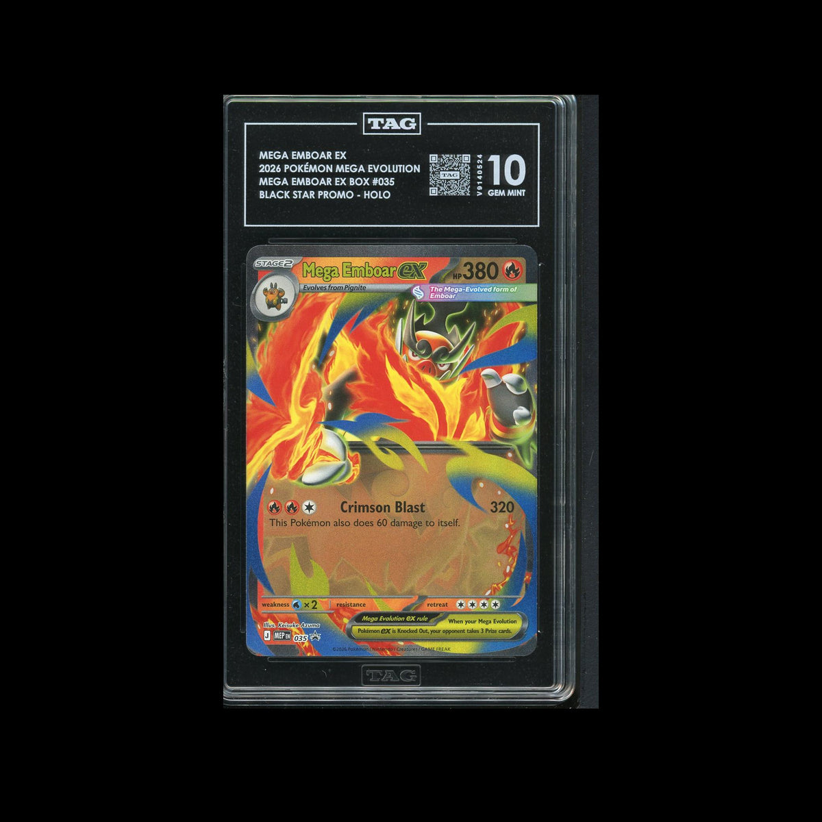 Mega Emboar EX - Black Star Promo #035 TAG 10