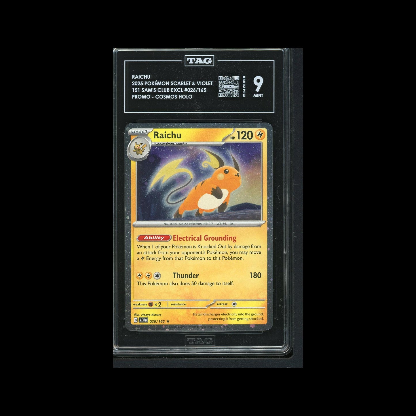 Raichu - Sam's Club Promo 026/165 TAG 9 - D