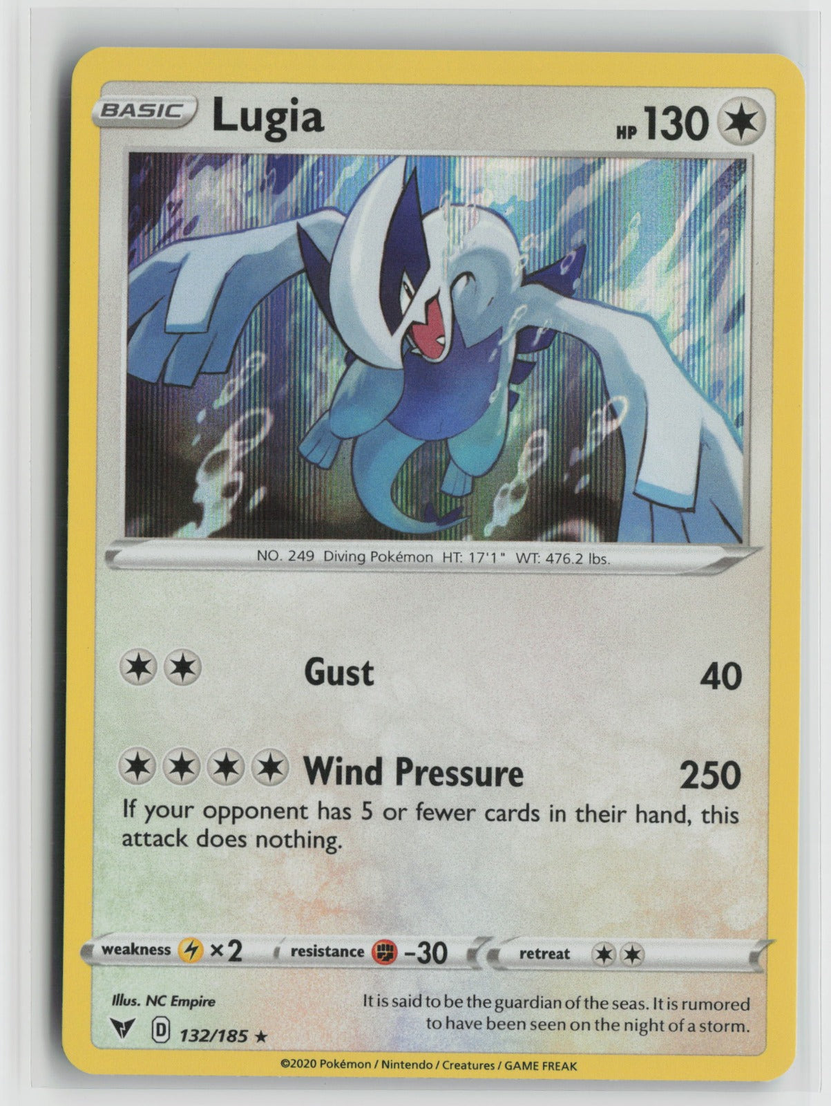 Lugia Holo Rare SWSH04 132/185 NM