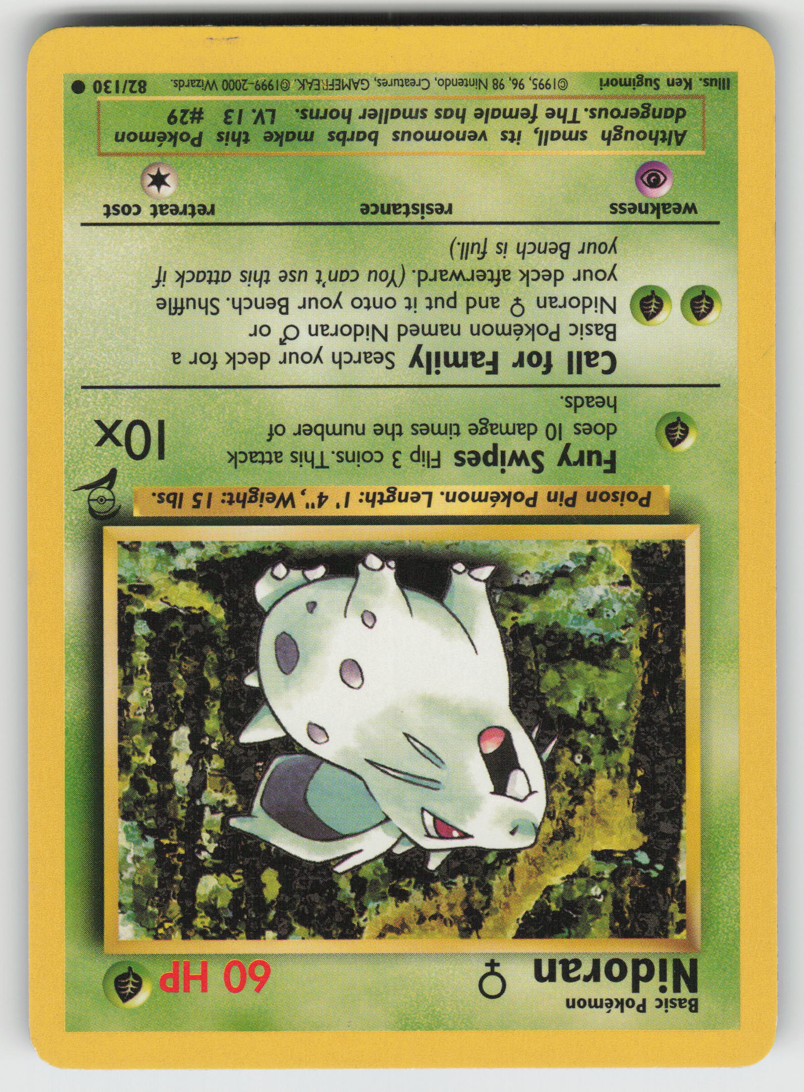 Nidoran F Common Base Set 2 082/130 LP
